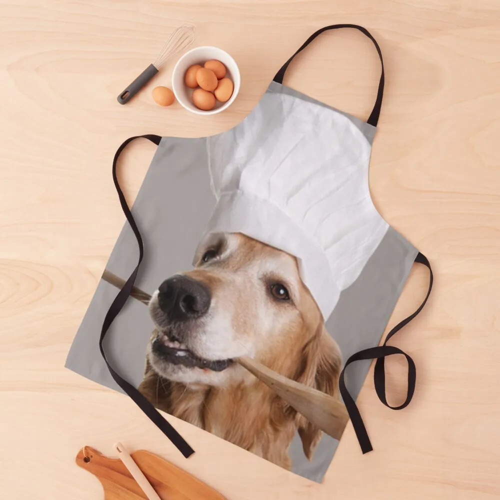 

Golden Retriever Puppy Chef Apron Christmas gift Men kitchen House Things For Home And Kitchen Kitchen Supplies Idea Goods Apron