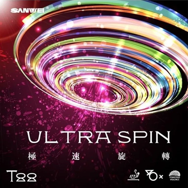 SANWEI ULTRA SPIN 40+ Pips-in Table Tennis Rubber SANWEI T88 Rubber Ping Pong Sponge  The new version Ultraspin is a good choice