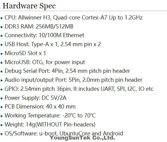 Imagem -05 - Nanopi Neo Lts e Dissipador de Calor 512m Ram Young Suntek Allwinner h3 Quad Cortex-a71.2ghzopenwrtubuntu Linux Armbian Kali