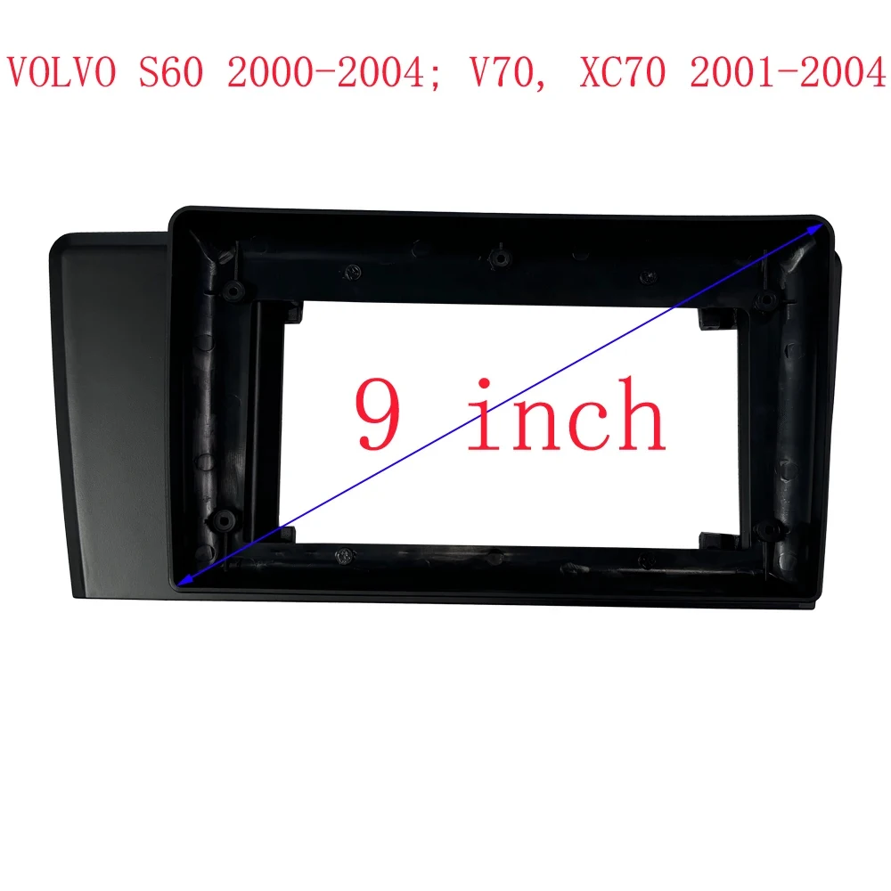 9 inch Car Fascia Radio Panel for VOLVO S60 2000-2004; V70, XC70 2001-2004 Dash Kit Install Facia Console Bezel Adapter Plate