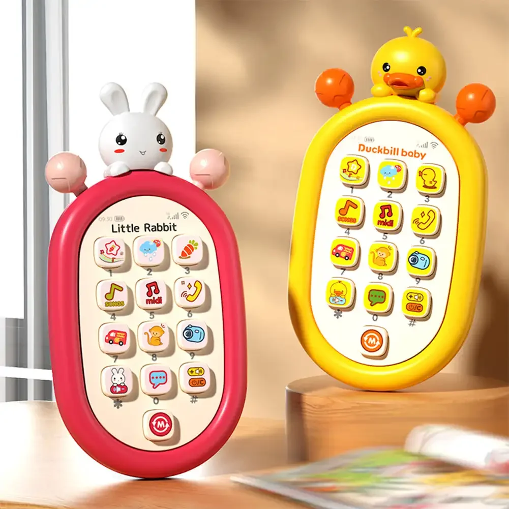 Music Sound Telephone Sleeping Toys Baby Phone Toy with Teether Simulation Phone Kids Infant Early Educational Toy Kids Gifts