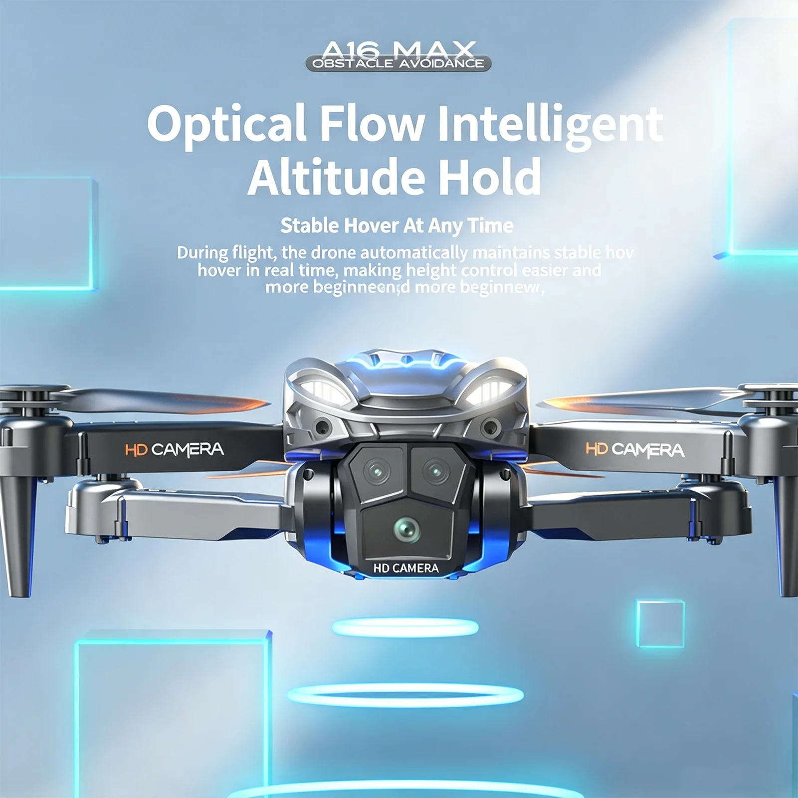 A16 MAX RC Drone Professional HD Aerial Photography Camera Security UAV Obstacle Avoidance Optical Flow Foldable Quadcopter Gift