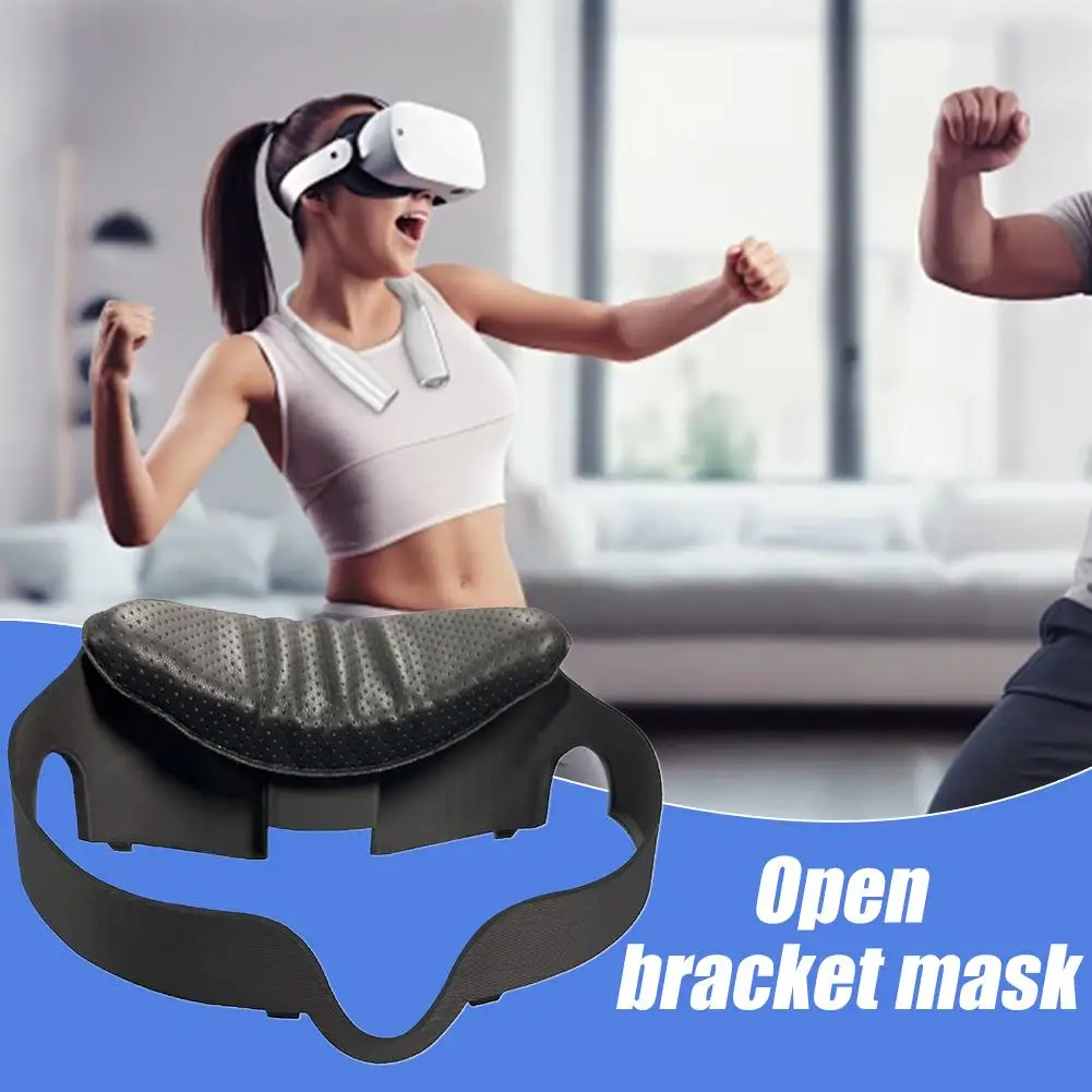 

Face Cover Pad for Oculus Quest 3 PU Leather Soft Breathable Foam Cushion For Meta Quest 3 Decompression Relief Accessory Z7W1