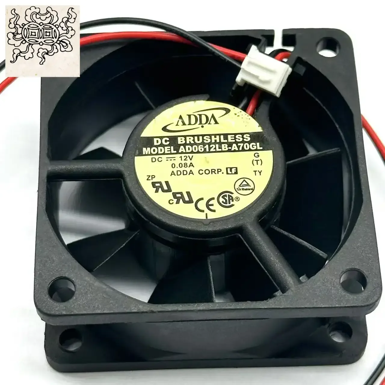 

Ltsf For ADDA AD0612LB-A70GL DC 12V 0.08A 60x60x25mm 2-Wire Server Cooling Fan