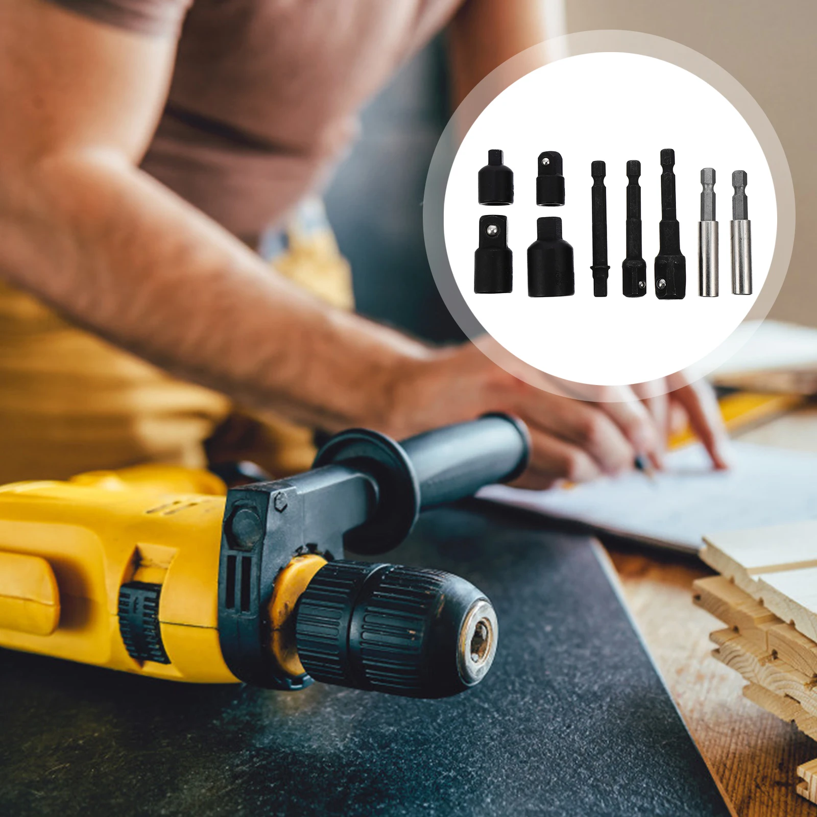 

1Set Driver Bit Adapter Set Heavy Duty Steel Socket Bit for Drill Electric Tool Conversion High Efficiency Disassembly Assembly