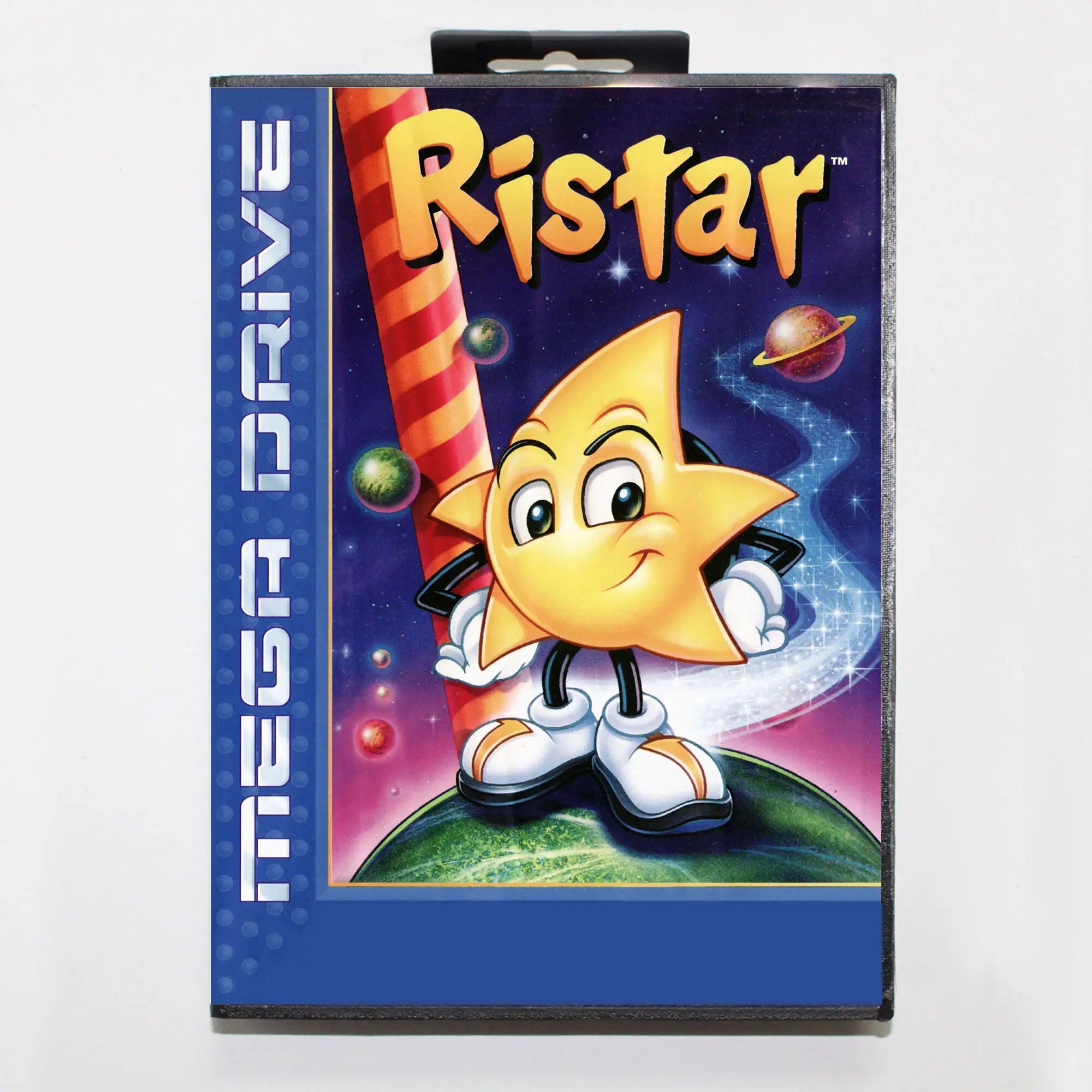 Ristar MD Game Card with EUR Box for 16 Bit Sega Megadrive Genesis system