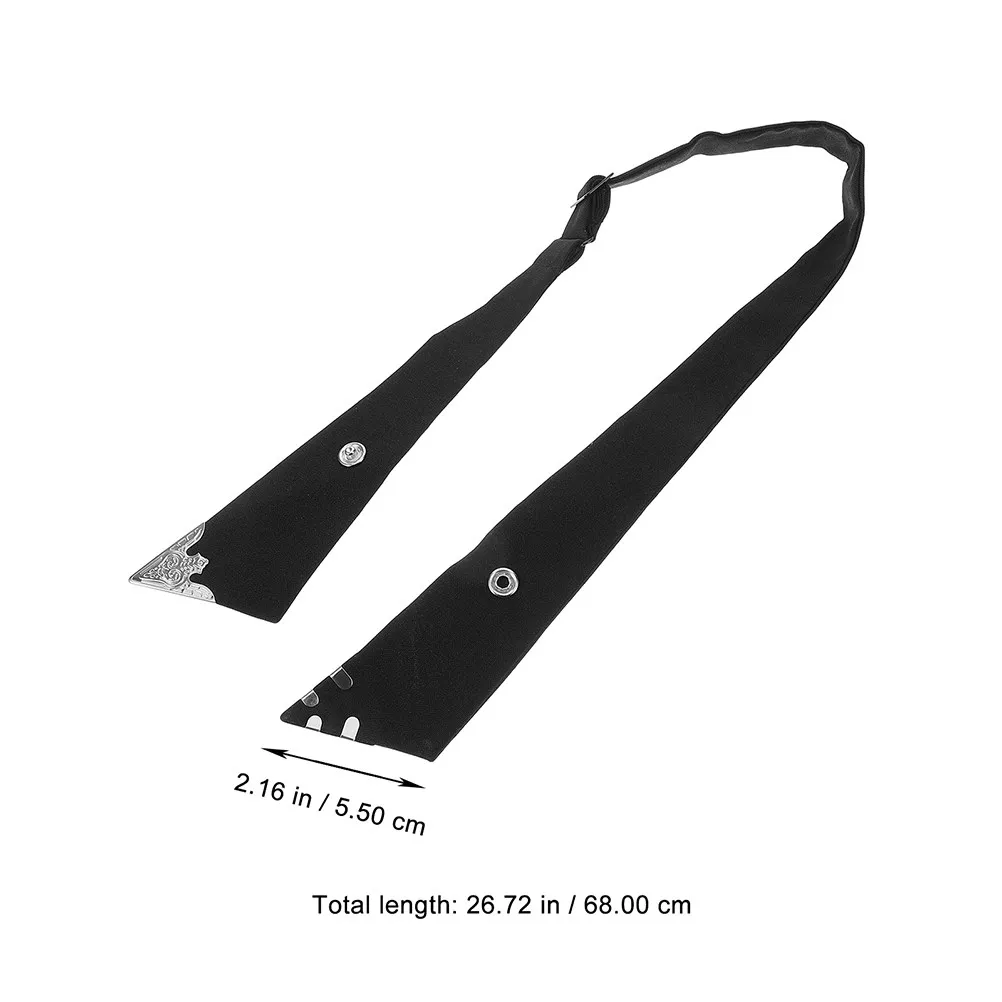2Pcs Cross Bow Tie Black for Women Men Adjustable Fabric Pre Tied Neck Tie School Uniform Work Business Formal Graduation