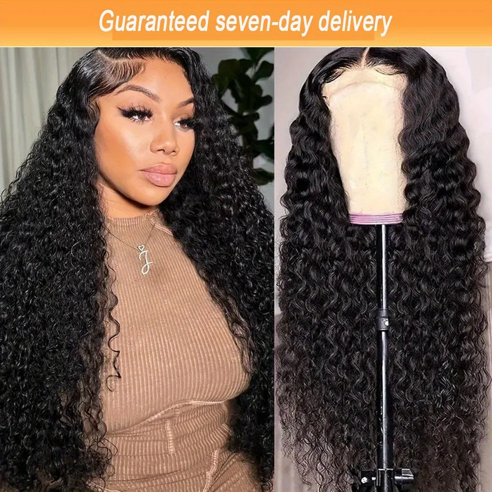 13x4 موجة عميقة الدانتيل الجبهة الباروكات شعر الإنسان قبل قطعها-200% الكثافة-HD الدانتيل الشفاف الباروكات الأمامية خصلات الشعر المستعار الإنسان عميق مجعد #1