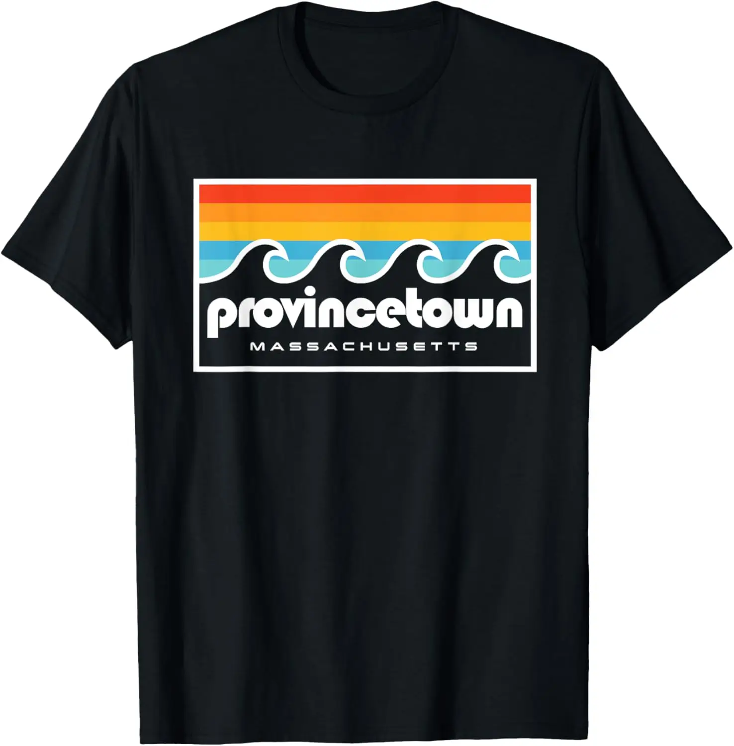 

Provincetown MA Retro Vintage Style Ocean Sunset Cape Cod T-Shirt