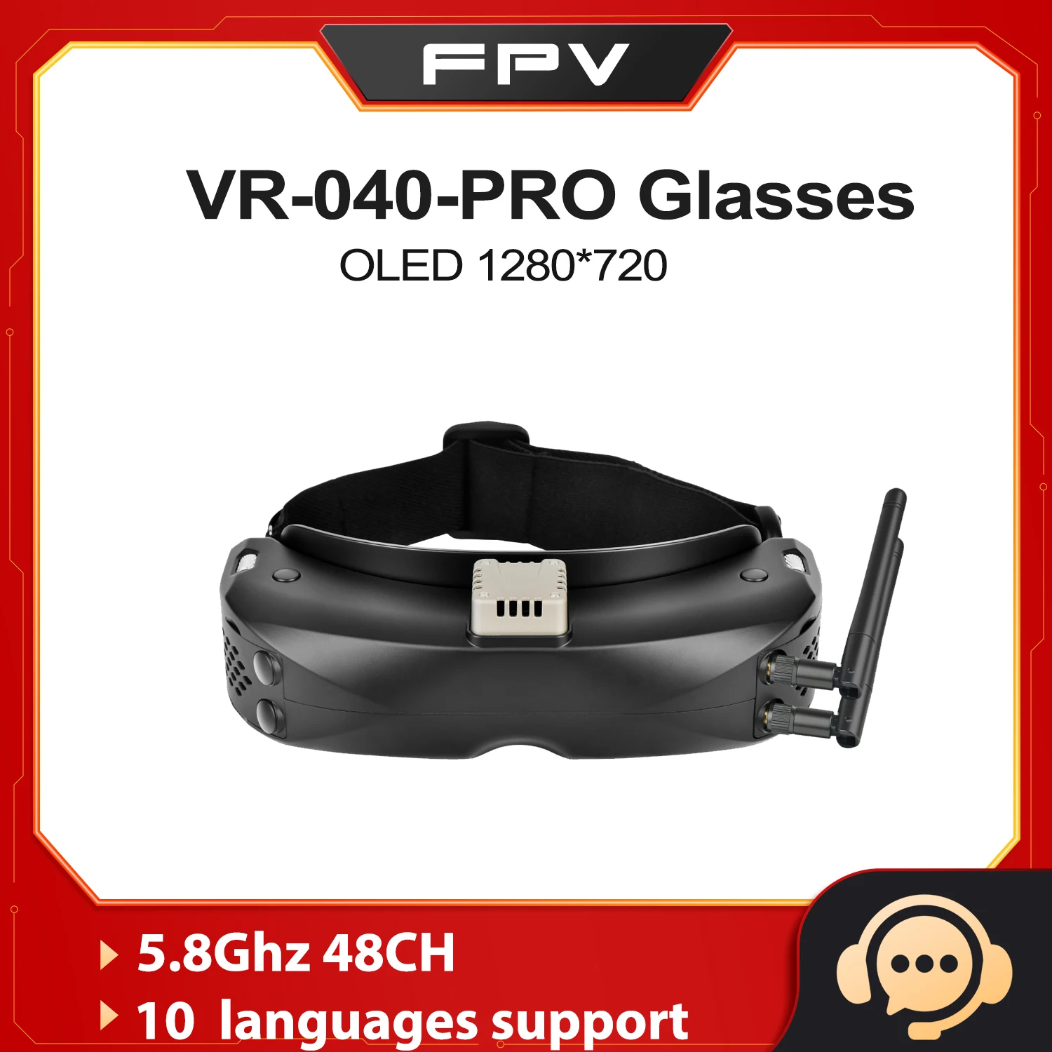 

SKY04O PRO VR-очки FPV-дрон VR OLED 1280*720 60FPS MJPEG 5,8 ГГц 48-канальный приемник Fusion Макс. 128 ГБ