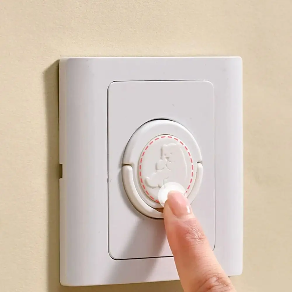 10 stuks anti-elektrische babyveiligheid socket covers cartoon schattige beer socket beschermhoes stofdicht EU