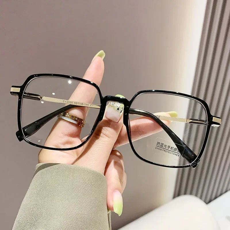 

2024 Ultra Light Anti-Blue Light Glasses Women Men Oversized Optical Frame Eye Protection Eyeglasses Office Computer Goggles