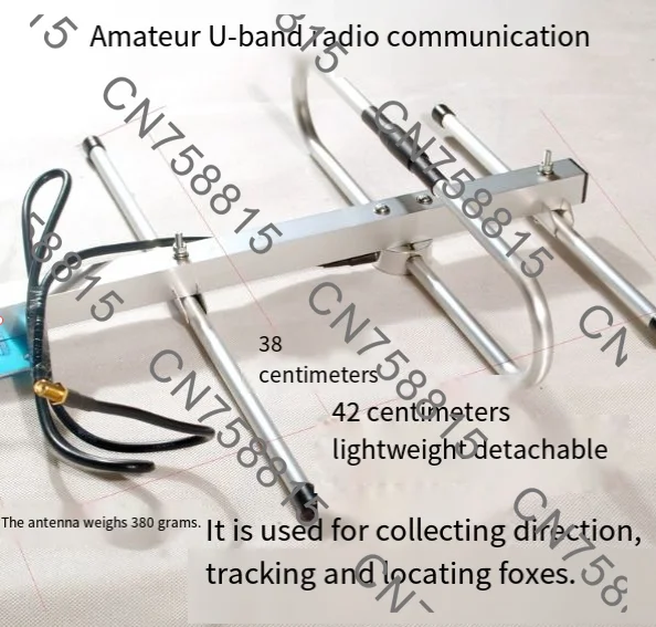 For Amateur Radio, Direction Finding & Tracking，433MHz 3-Element UHF Yagi Antenna, Lightweight Quick Assembly Portable Antenna