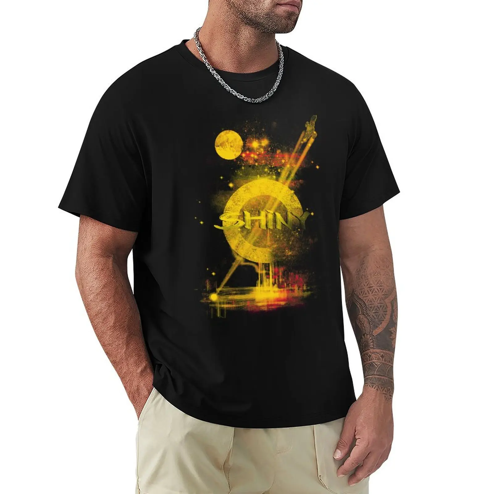

shiny T-Shirt summer clothes topping boys animal print anime t shirts for men graphic