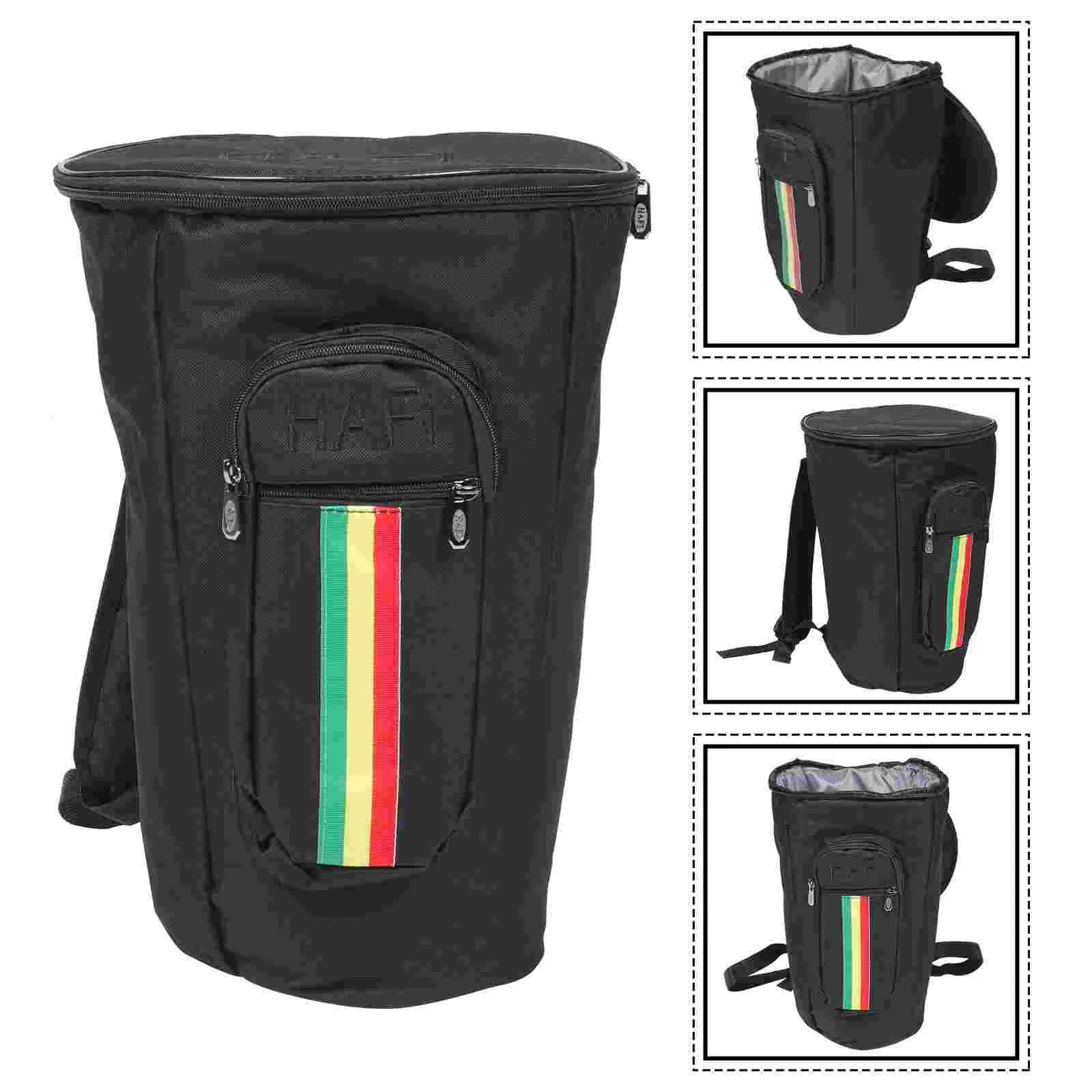 

African Drum Kit Instrument Bag Storage Accessories Portable 40x30cm Carry Black Musical Child