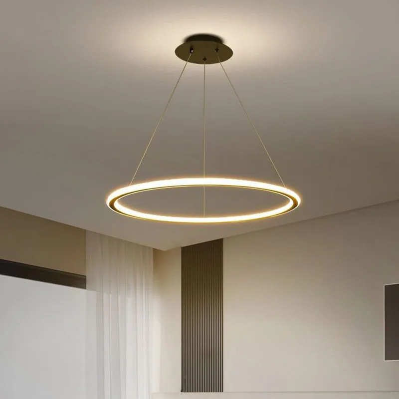 Modern LED Pendant Light For Living Room Dining Room Bedroom kitchen Hanging Ring Lamps Indoor Home Decoration Lighting Fixture