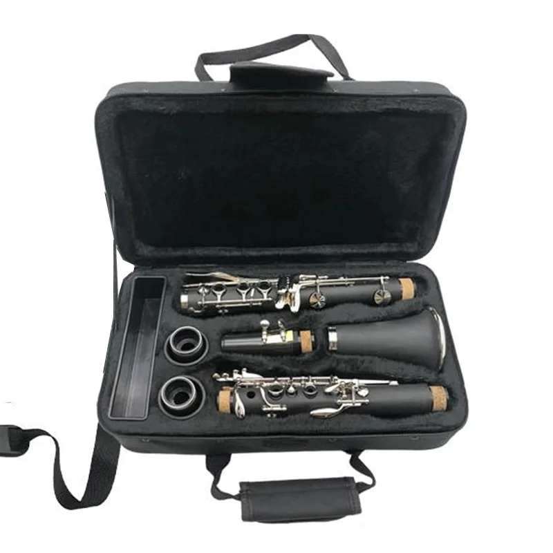 17key Clarinet Professional BB Nickel Plating Clarinet Dual Regulation High Clarinets Black Copper Buttons Woodwind Instrument