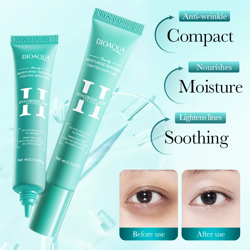 Eye Cream Lifting Firming Hyaluronic Acid Anti-Wrinkle Eye Care Furrows Under The Eyes Whitening Brightening