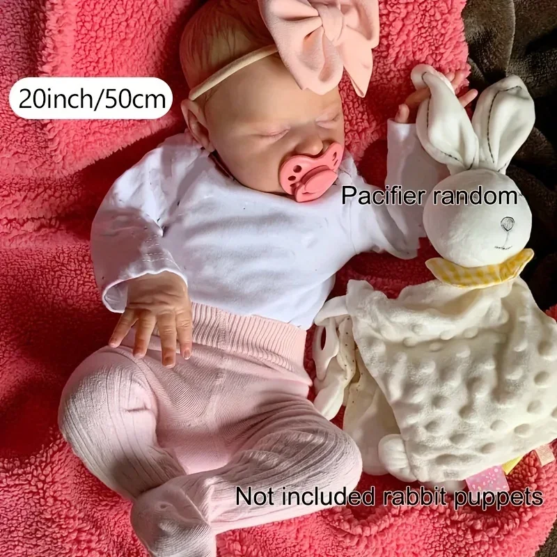 21 cali 52 cm Wstępnie Pomalowana Gotowa Lalka Reborn Laura Ręcznie Robiona Lalka Reborn Niemowlę Preemie Noworodek Zabawka Figurka Prezent dla Dziewczynki