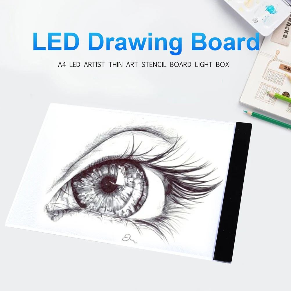 

A4 Led Light Box Drawing Board Thin Art Tracing Pad For Sketching Animation Calligraphy 0.47Mm Ultra Slim Glass Surface No