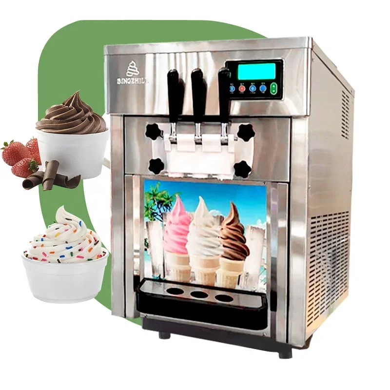 Full Automatic Professional 3 Type Bql 818 Super Ice-cream Mini Self Clean Soft Yellow Ice Cream Machine in Uganda