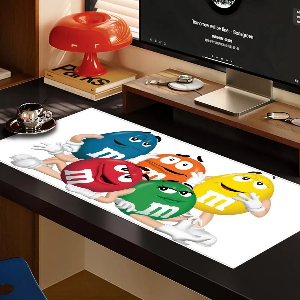 Cartoon M-M&M's Candy Mouse Pad XXL Computer Accessories Large Keyboard Laptop Table Pad The New Product Gamer Gaming