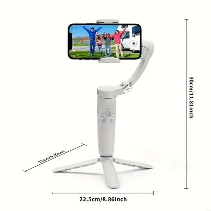 

H37B Triaxial Phone Stabilizer with Intelligent Shakeproof for Smooth Video Recording Active Tracking Phone Stabilizer