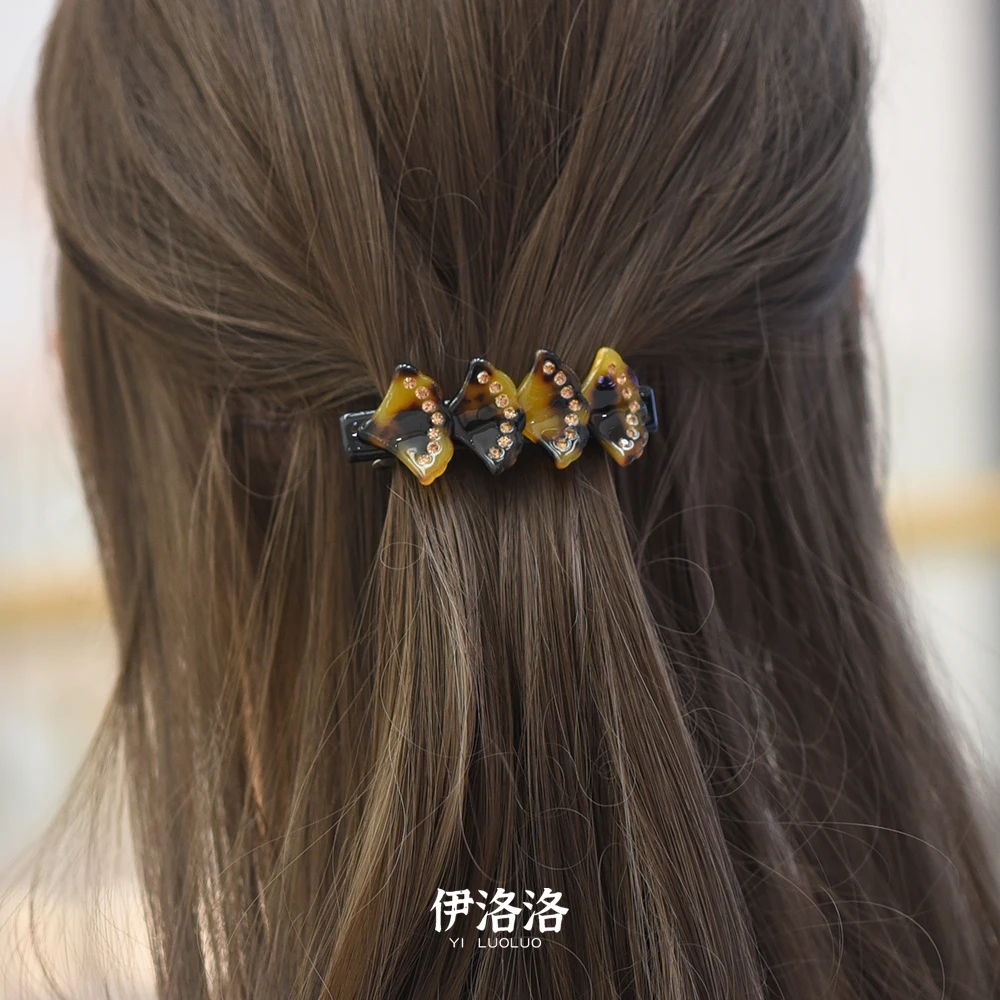 Women Headwear Girl Hairwear Small Size Shell Cute Hair Clip Fashion Vintage Hair Barrette Rhinestone Hair Accessories For Women