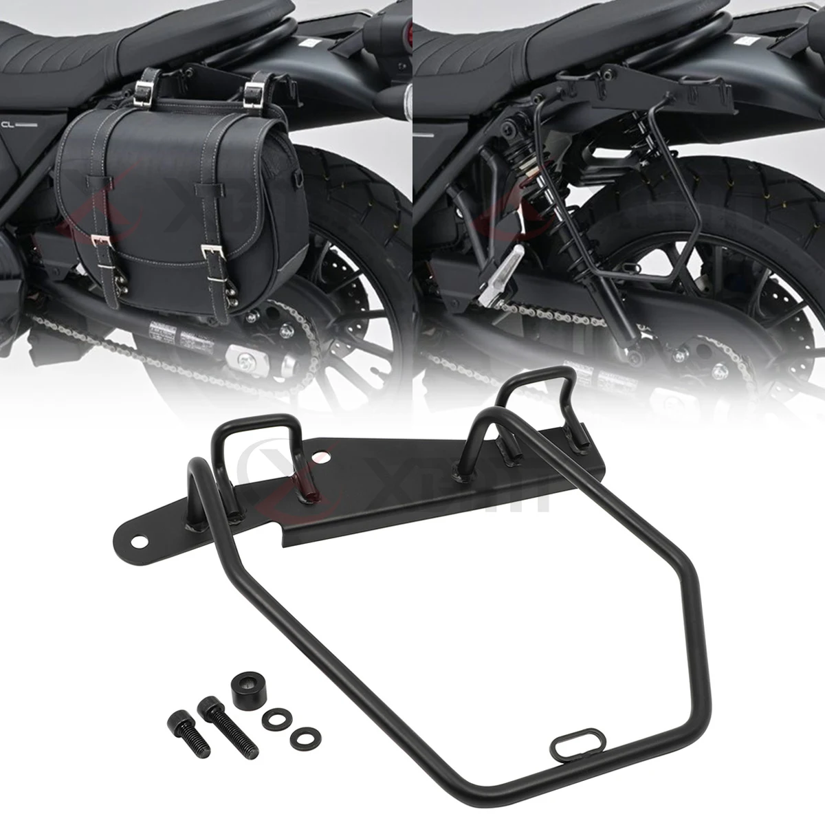 Motorcycle Left Side Bag Support Bar Saddle Bag Mounting Bracket For Honda CL250 CL300 CL500 2023-2024