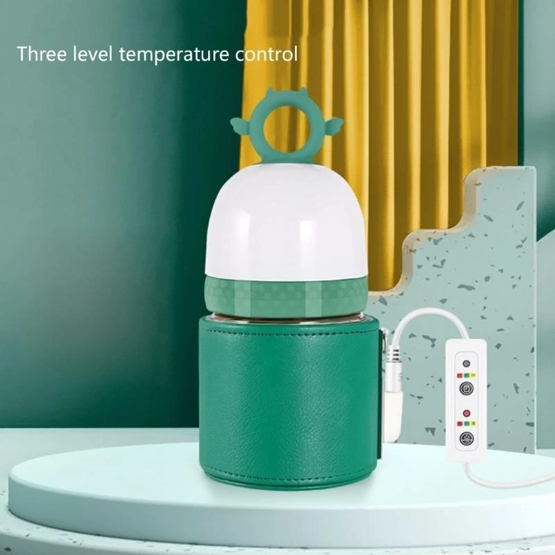 

J15U 3Pcs/set Bottle Insulation Cover for Baby Newborns USB Heating Constant Temperature Sleeve Portable Milk Warmer Bag