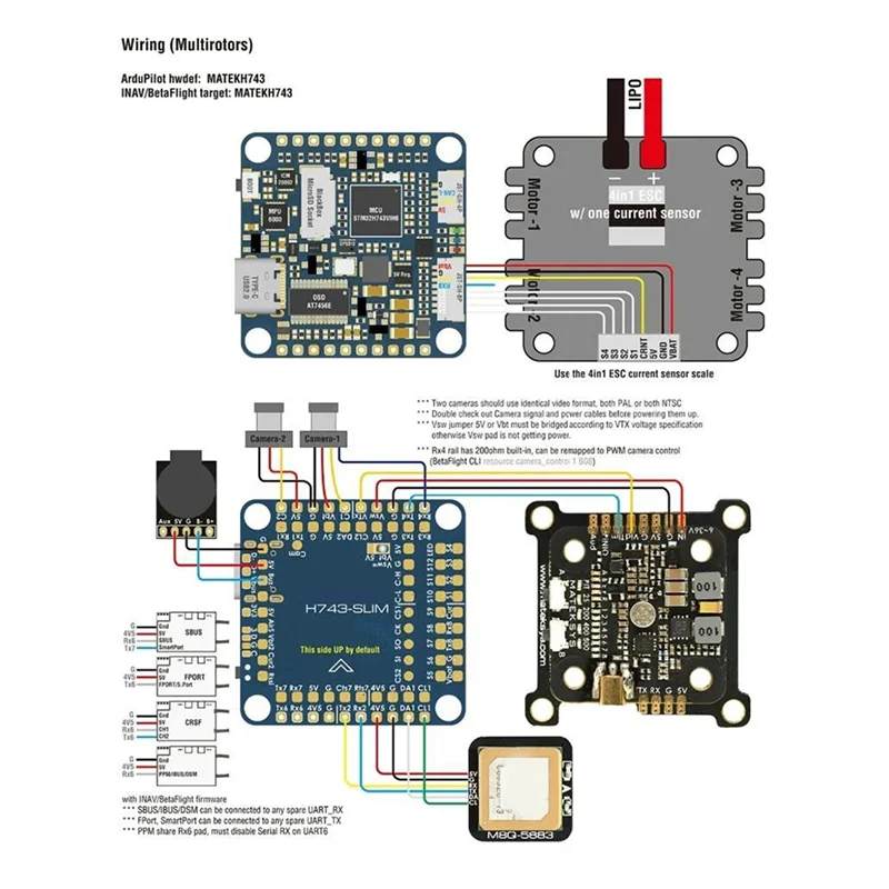 AA08-Flight Control Board 2-8S Lipo 30.5X30.5Mm Fixed-Wing Model Aircraft System For RC Multirotor FPV Drone