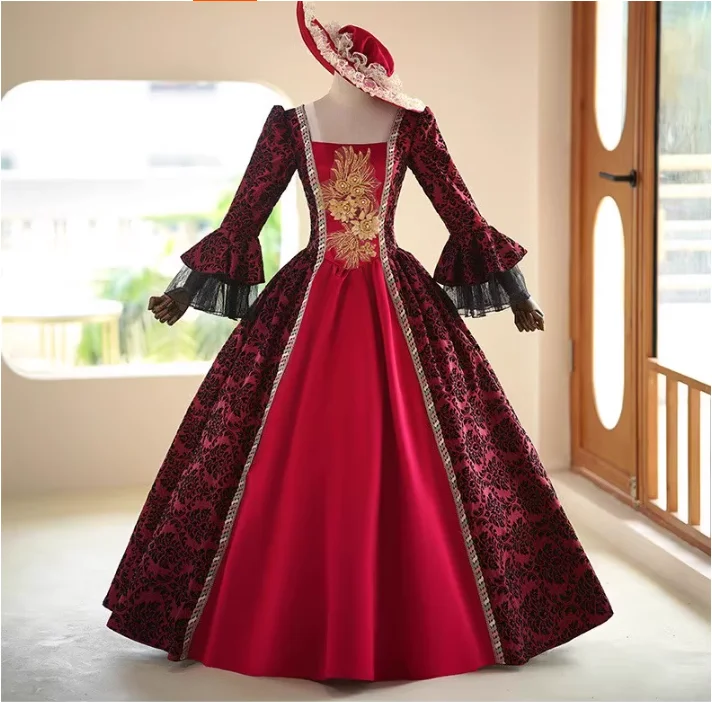 

Платье в стиле ретро на Хэллоуин для ежегодного женского костюма принцессы британской драмы