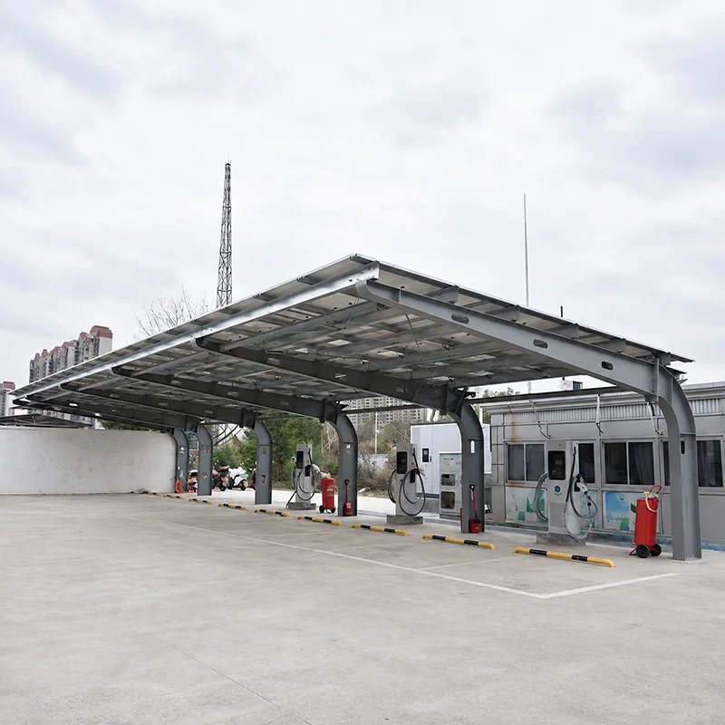 Solar Panel Carport Racking Aluminium Steel PV Parking Structure 4 Spaces Solar Canopy Mounting System Outdoor Energy Shelter Ki