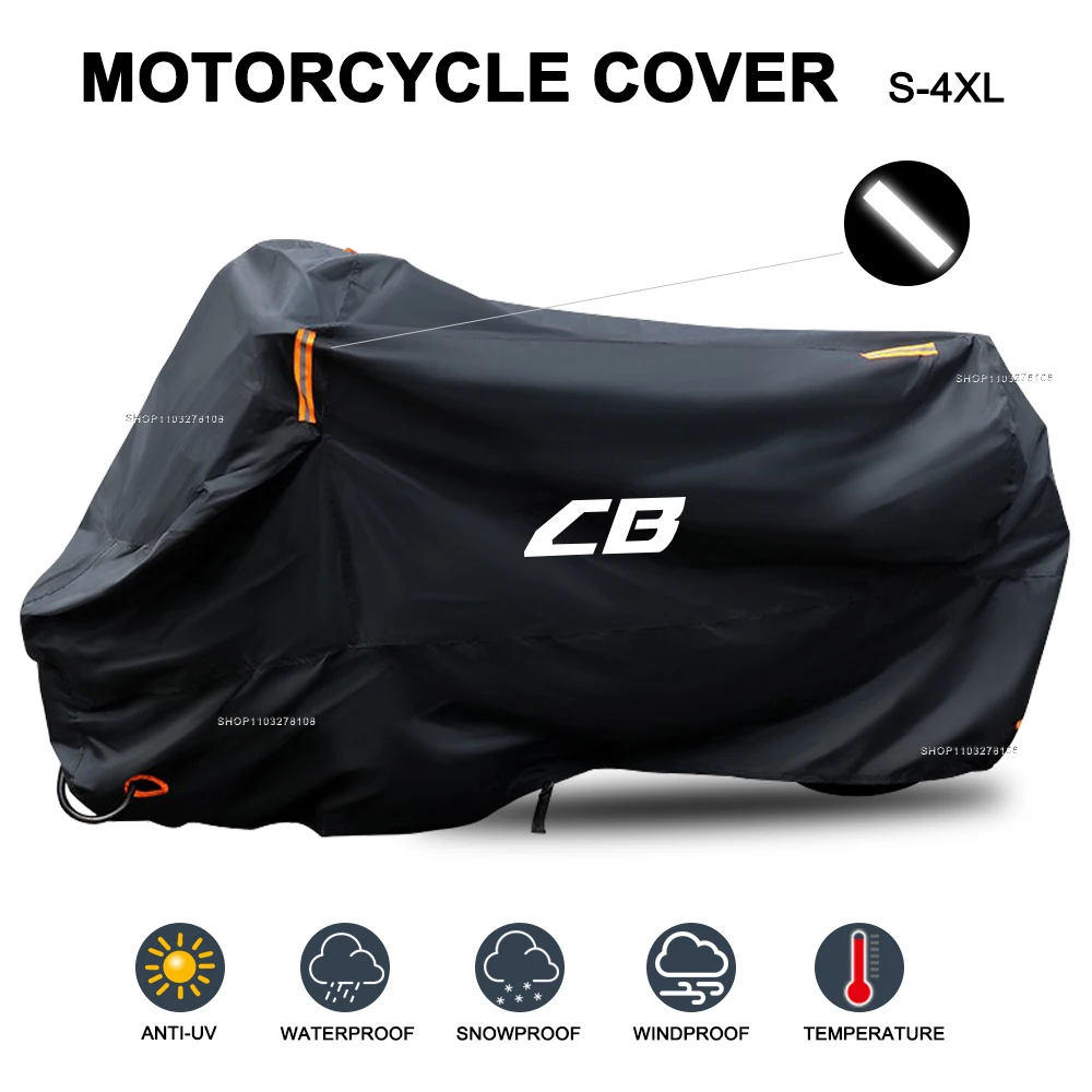 For  Honda CB 125 150 190 250 300 400 500 599 600 650 750 900 919 100 Motorcycle Cover Waterproof UV Protective  Moto Rain Cover