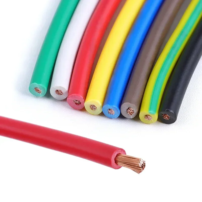 1~10m RV Copper Wire PVC Electrical Extension Cable Single-Core Multi-Stranded Hookup Building Wire For Car Audio Wires Motor