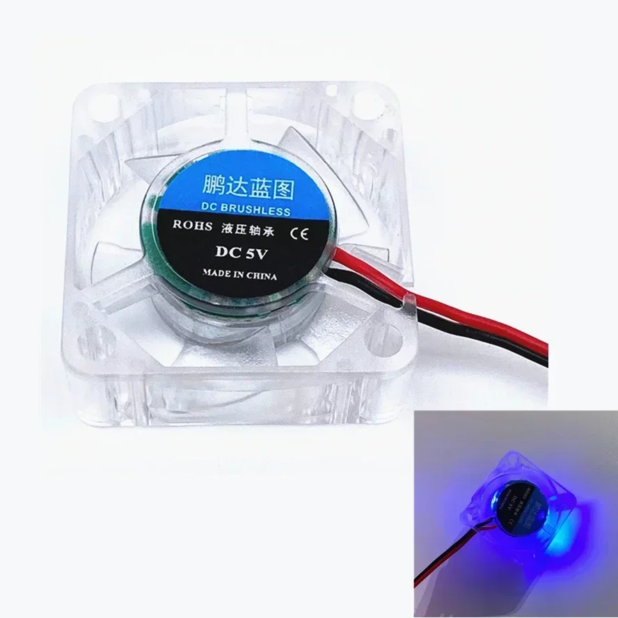 DC 5V 12V 24V  3010 30MM 30x30x10MM 3D Printer Fan Blue Led 3cm Cooling Fan With 2pin USB