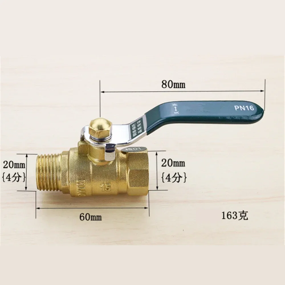All Copper 4 Points Inside And Outside Wire Ball Valve Dn15 Large Diameter Flow Copper Ball Core Valve 1/2 Ball Valve