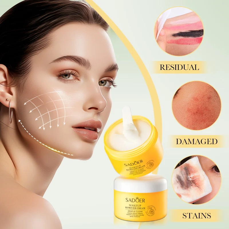 Grapefruit Cleaning Makeup Removal Cream Mild Adsorb Makeup Gentle Moisturize Smooth Delicate Portable Makeup Removal Products