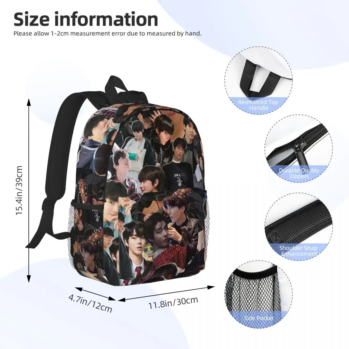 Hwang In Yeop Backpack Student BookBag Children School Bag Computer Shoulder Bags for Men Women