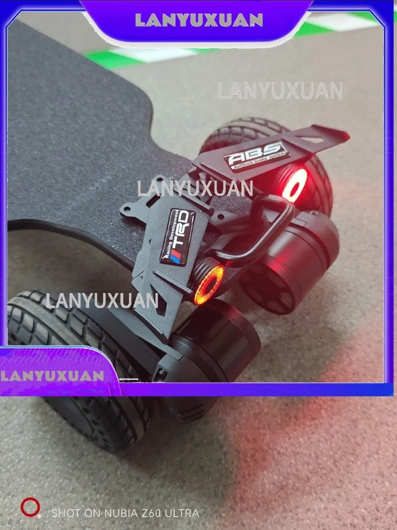 LED Induction Brake Tail Light Waterproof Handrail Armrest Warning Universal Spare Parts For E-Skateboard Electric Skateboard