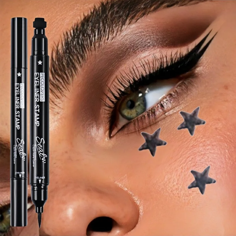 Moon Star Heart Flower Liquid Eyeliner Pen Long-Lasting Waterproof Black Liquid Eye Liner Pencil Eyes Makeup Cosmetic