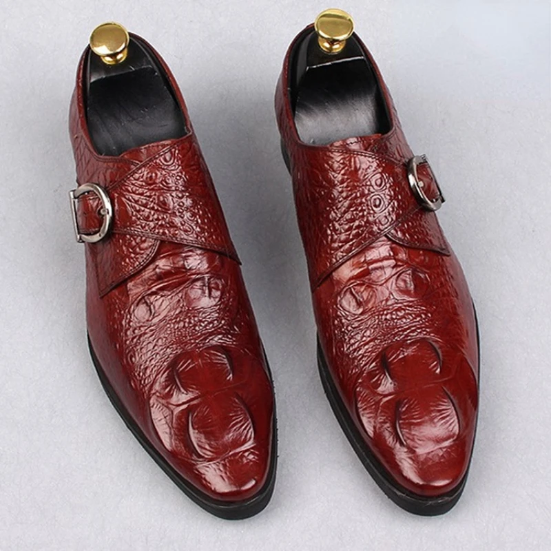 Nowe ponadgabarytowe męskie buty buty skórzane wizytowe męskie klamry buty luksusowe trampki wygodne poręczne buty sukienka mężczyźni obuwie