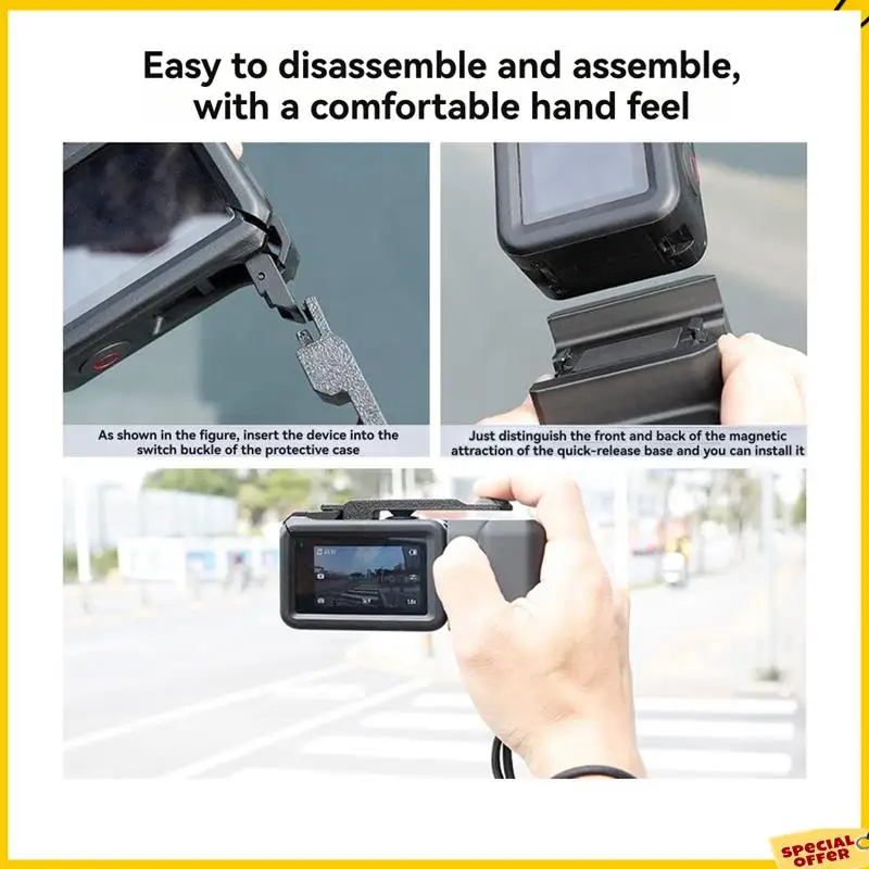 A24P ثلاثية الأبعاد الطباعة شارع قبضة مدونة فيديو حامل قبضة الكاميرا ل DJI عمل 3/4/5 كومبو كاميرا قبضة حامل عمل كاميرا الملحقات