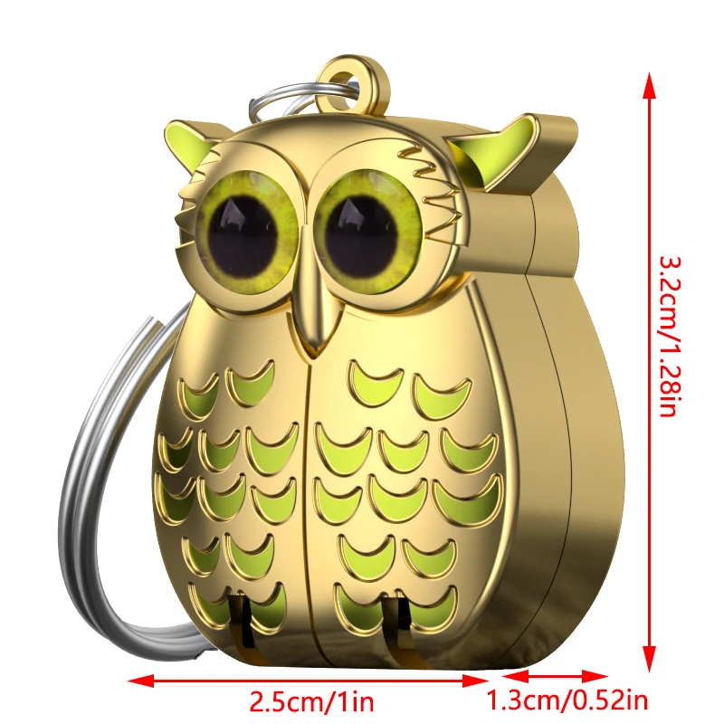 Owl Keychain Foldable Nail Cutter Stainless Steel Nail Clippers Rotary Toenail Fingernail Manicure Trimmer