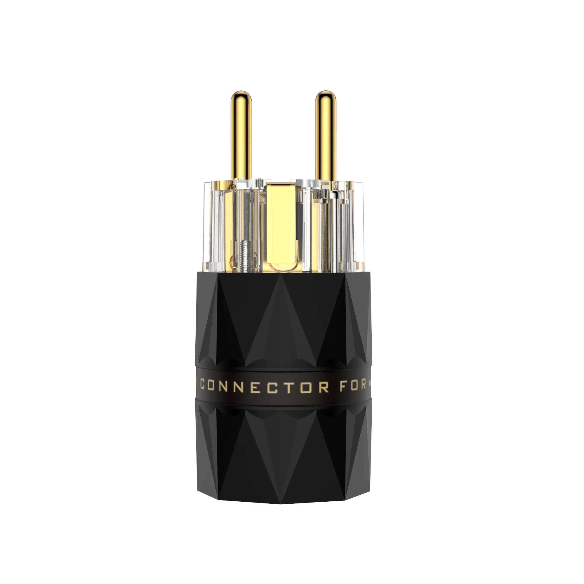 

Viborg VE503G VF503G Pure Copper Transparent 24K Gold Plated Schuko EU Power cable Extenstion adapter Plug