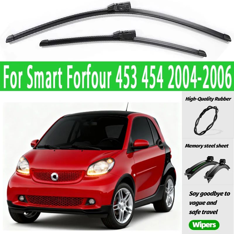 

2pcs Front Windshield Wiper Blades Windscreen Wipers For Smart Forfour 453 454 2004-2006 2014-2017 2005 2014 2015 2016