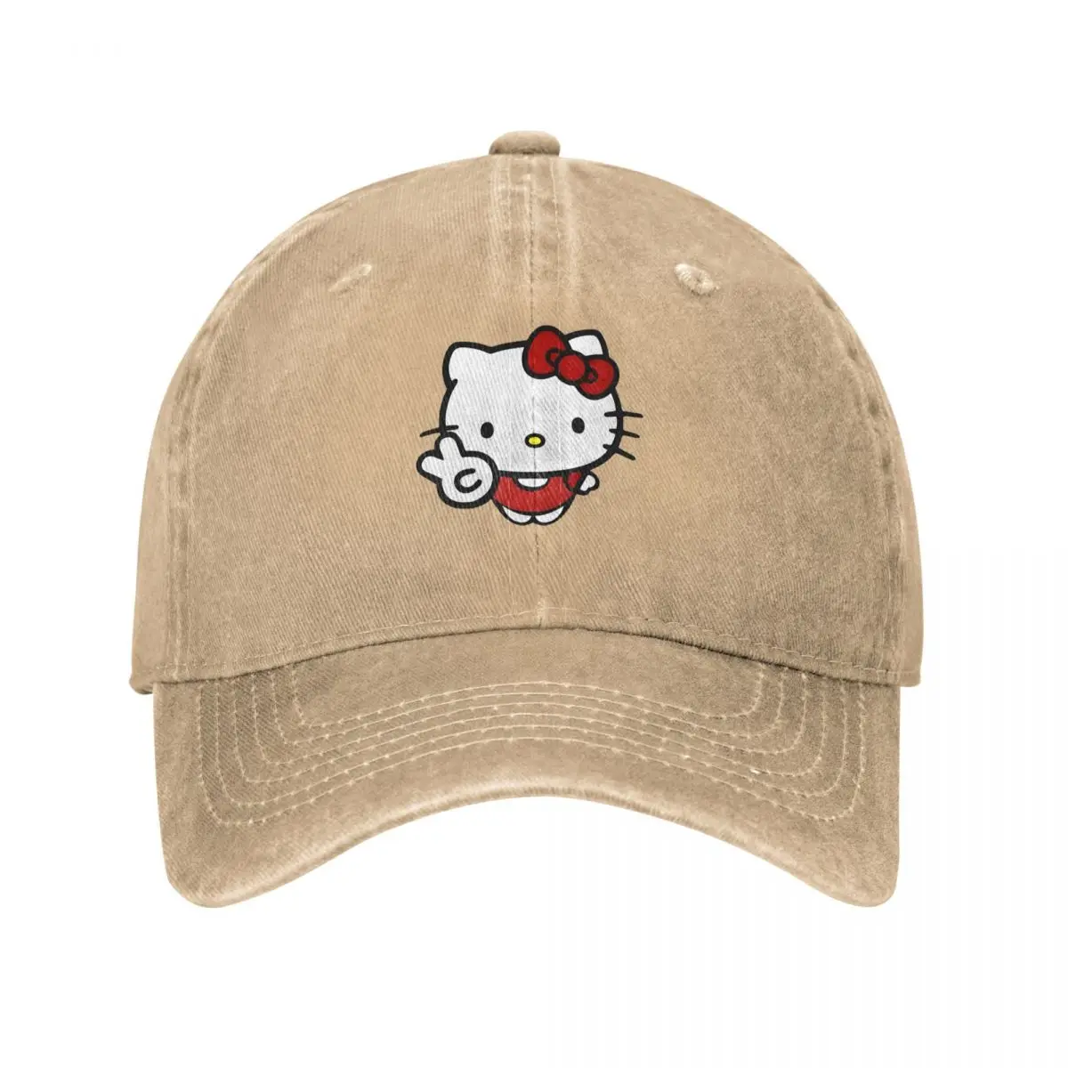 Peace Sign Baseball Caps Peaked Cap Sanrio Hello Kitty Sun Shade Hats for Men