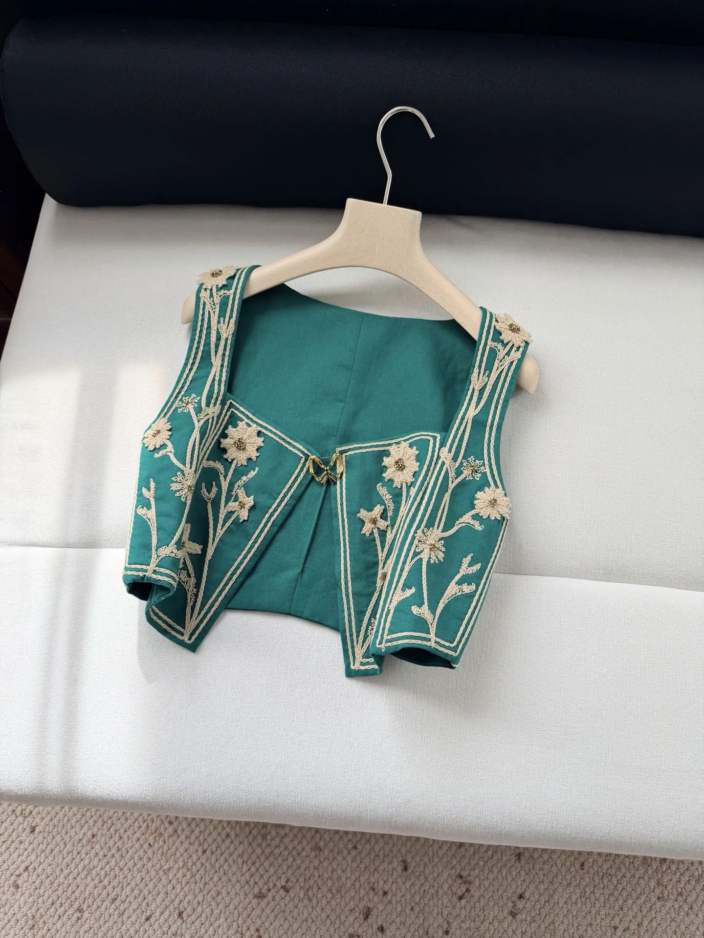 Conjunto Feminino Verde 2 Peça - Embroidery Vest avaliação e preço