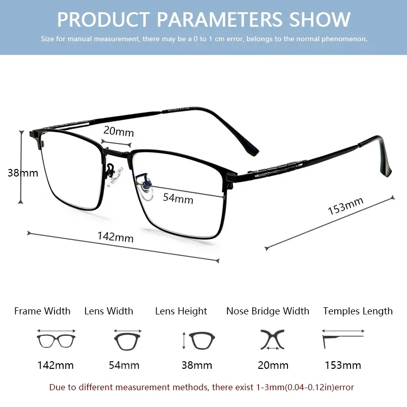 Photochromic lenses Multifocal Reading Glasses,Intelligent Progressive Multifocal Lenses,Magnifying Presbyopic Eyeglasses Men