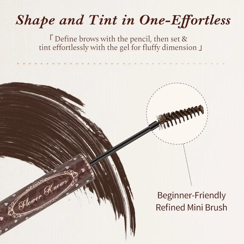 [NUEVO] Flower Knows The Sweetie Bear Collection Gel y lápiz para cejas de doble punta
